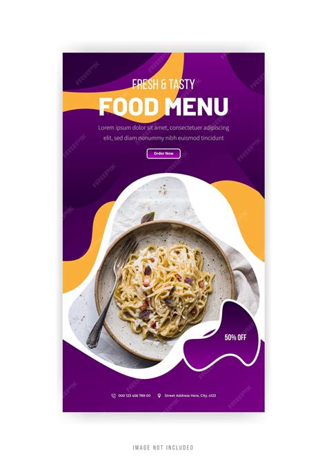 Premium Vector Instagram Story Food Menu Banner Design Premium Vector