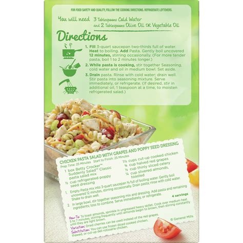 Betty Crocker Suddenly Pasta Salad Classic Pasta Salad 775 Oz Delivery Or Pickup Near Me