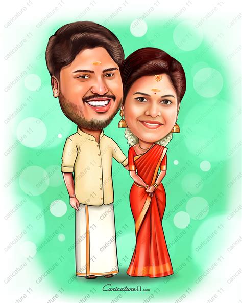 Wedding Caricature Couple Illustration Wedding Wedding Caricature