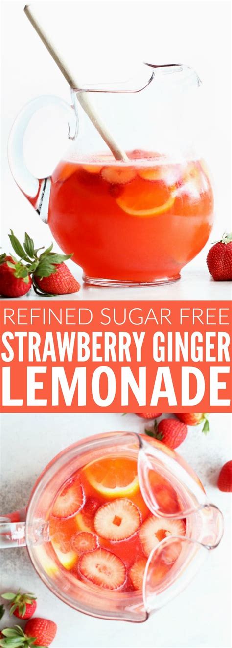 Strawberry Ginger Lemonade Recipe Ginger Lemonade Healthy Drinks