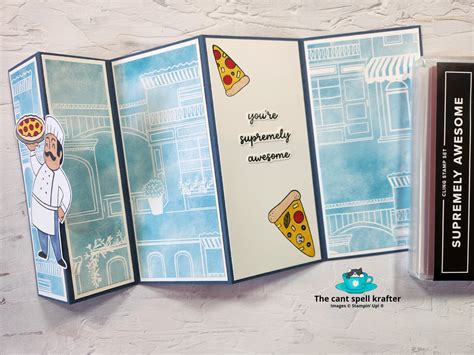 Stampin Up Supremely Awesome DIY Card With Chef Holding Pizza Slice