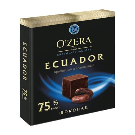 Шоколад O’ZERA «Ecuador» темный горький 90 г — Домашние традиции
