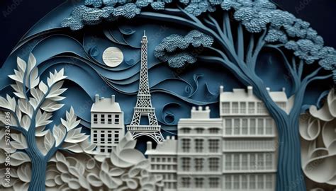 The Intricate Paper Quilling Landscape Of Paris Featuring A