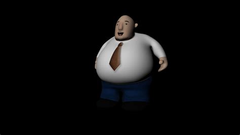 Fat Guy Rigged 3d Model 4 Fbx Ma Unknown Free3d