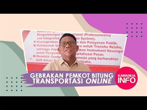 PEMKOT BITUNG BUAT GEBRAKAN TRANSPORTASI ONLINE YouTube