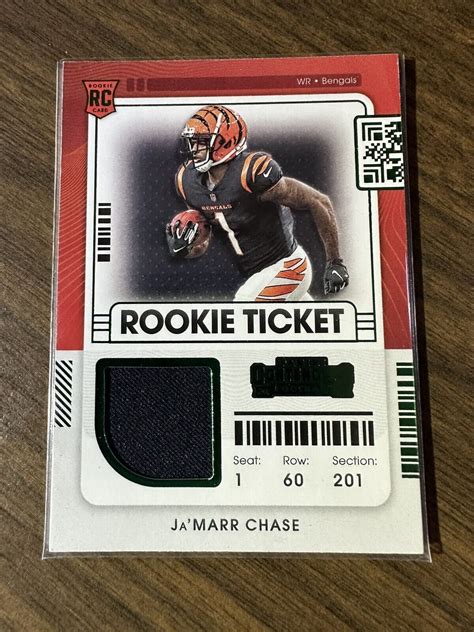 Contenders Jamarr Chase Rookie Ticket Rts Jmc Jersey Bengals