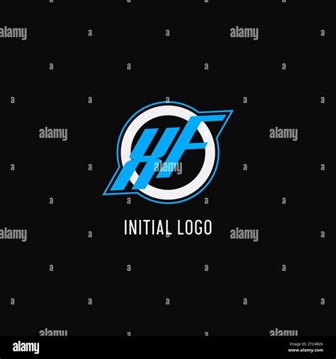 Initial Xf Logo Circle Line Creative Esport Team Logo Monogram Style