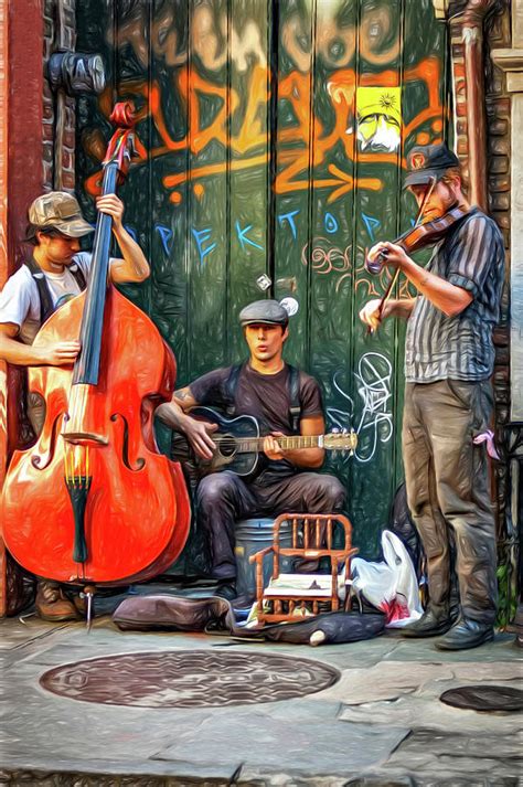 New Orleans Street Musicians Paint Photograph By Steve Harrington