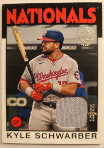 Kyle Schwarber Topps Series Jersey Relic Br Ks Ebay