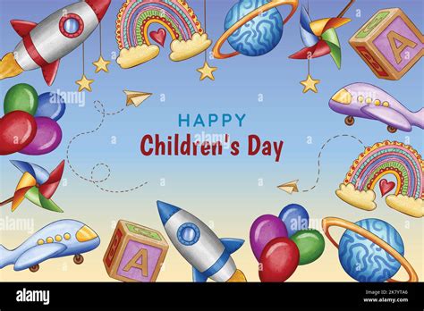 Watercolor World Children S Day Background Vector Design Illustration