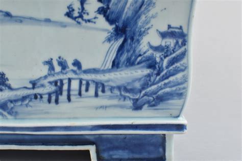 Proantic Jardini Re Bleu Et Blanc En Porcelaine De Chine Qianlong