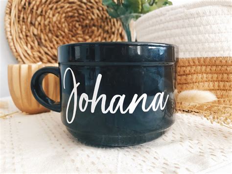 Oversized Coffee Mug Personalized Soup Mug Handle Etsy