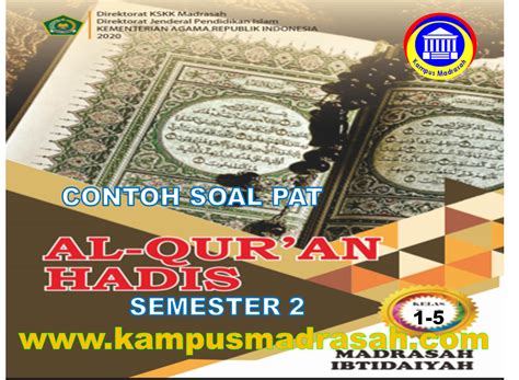 √ Bank Soal Dan Jawaban Pat Al Quran Hadis Kelas 1 2 3 4 5 6 Mi