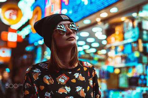 Wallpaper Women Blonde Glasses Street Model Depth Of Field