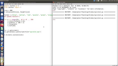 Python F R Anf Nger Folge Turtle Spirale Youtube