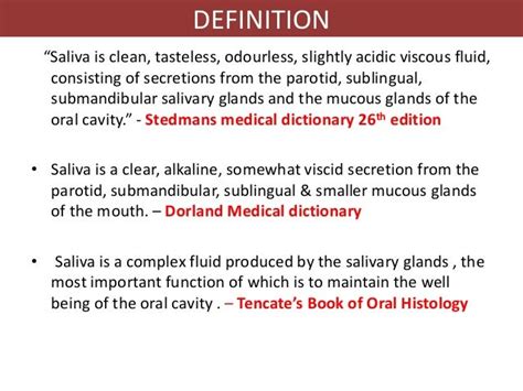 Saliva and salivary glands