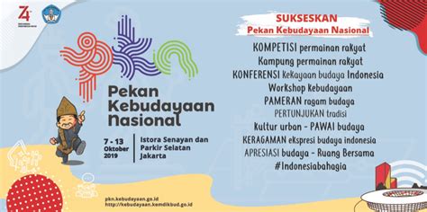 Pekan Kebudayaan Nasional 2019 Digelar Minggu Depan Catat Rangkaian