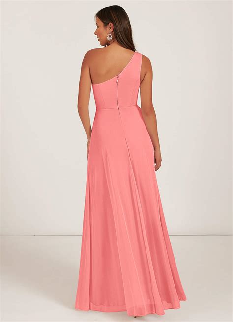 Coral Azazie Brooke Bridesmaid Dresses Azazie