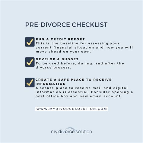 Divorce Checklist Divorce Divorce Process Checklist