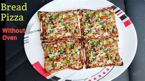 Bread Pizza Without Oven Quick Easy Bread