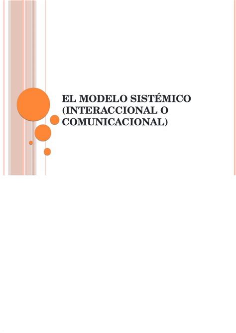 PDF El Modelo Sistémico Interaccional o Comunicacional DOKUMEN TIPS