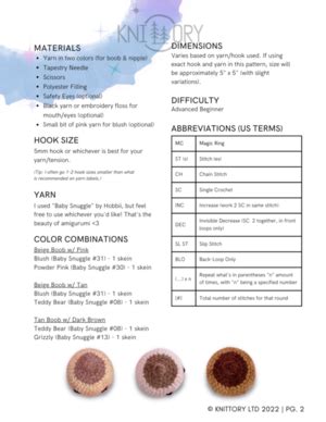 UPDATED NoSew Kawaii Boob Crochet Pattern Ribblr