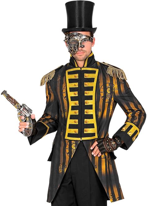 Karneval Halloween Herren Kost M Frack Jacke Steampunk