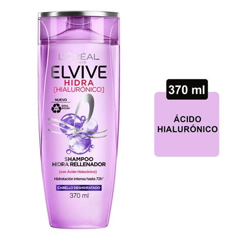 Shampoo L Oréal Elvive hidra hialurónico cabello deshidratado 370 ml