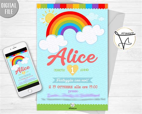 ARCOBALENO RAINBOW Invito Digitale AFdesigner