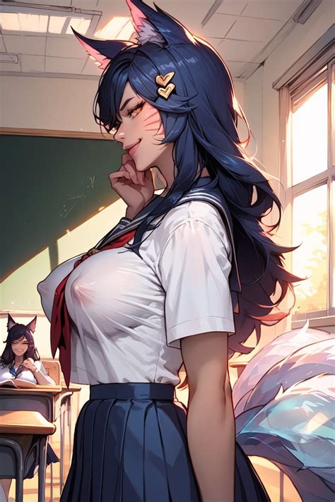 Classroom Side View Smug Expression Hentai AI Porn