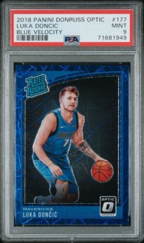 Donruss Optic Luka Doncic Rated Rookie Blue Velocity Prizm Psa