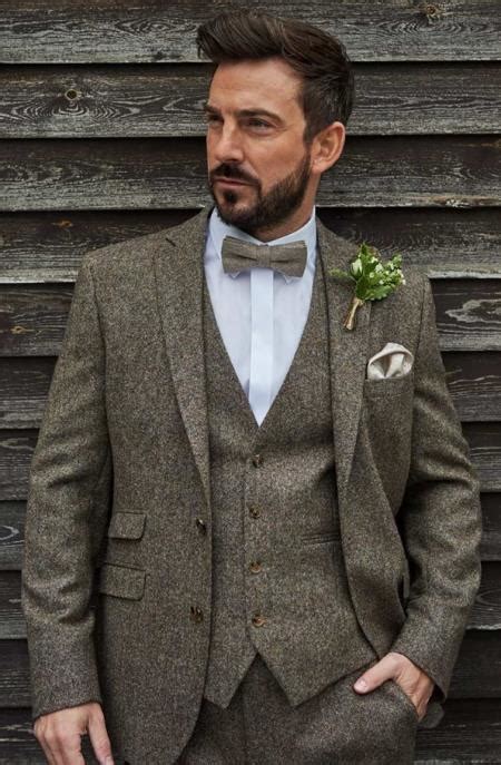 Product Ja Groomsmen Tweed Suit Brown Herringbone Wes