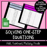 Solving One Step Equations Multiply And Divide Digital Self Checking