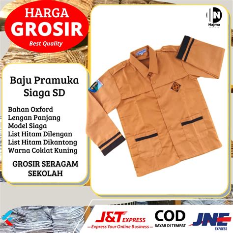 Jual Baju Seragam Sekolah Pramuka Sd Siaga Lengan Panjang Laki Laki