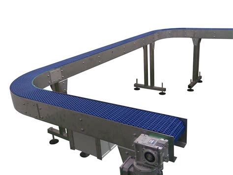 Modular Belt Conveyor With 2 90 Degree Bends Conveyors Welding Bench