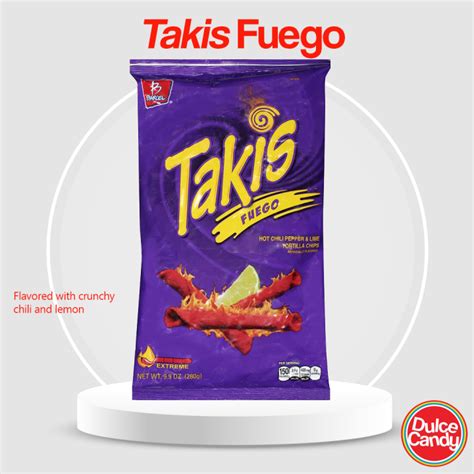 Takis Fuego Rolled Tortilla Chips Hot Chili Pepper And Lime