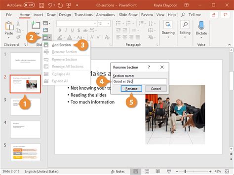 PowerPoint Sections CustomGuide