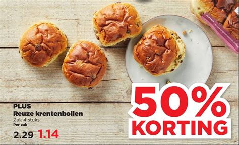 PLUS Reuze Krentenbollen Aanbieding Bij PLUS