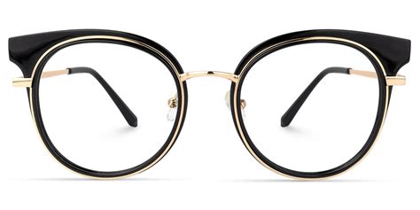 Worrell Round Blackgold Eyeglasses Vooglam