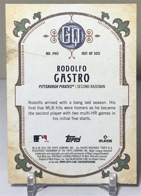 Topps Gypsy Queen Rodolfo Castro Rc Green Parallel Retail