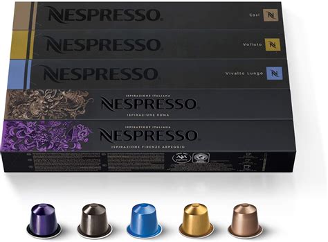 50 Nespresso Coffee Capsules 10 X Volluto 10 X Roma 10 X Cosi 10 X