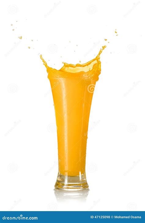 Mango Juice Splash In A Glass Stock Photo Image Of Flow Lifestyle