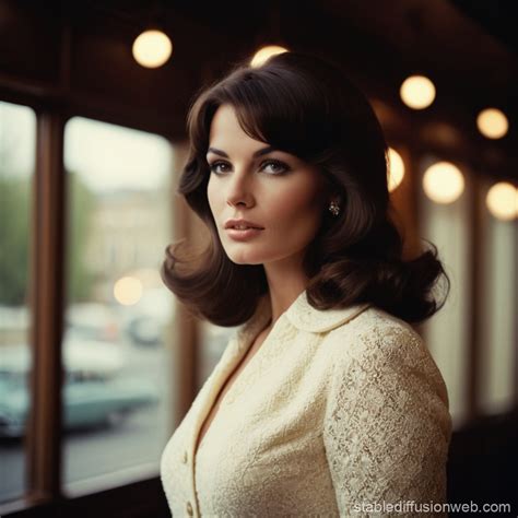 Beautiful Brunette In 1960s Cinematic Style Stable Diffusion Online