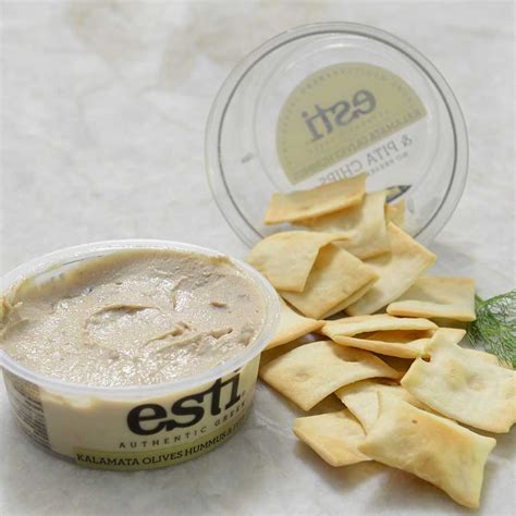 Authentic Greek Kalamata Olives Hummus With Pita Chips Gourmet Food Store