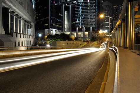 City Street Cityscape Night Road Evening Traffic Highway