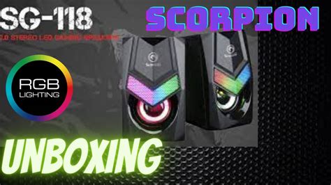 Scorpion SG 118 2 0 Stereo Gaming Speaker Full Review YouTube