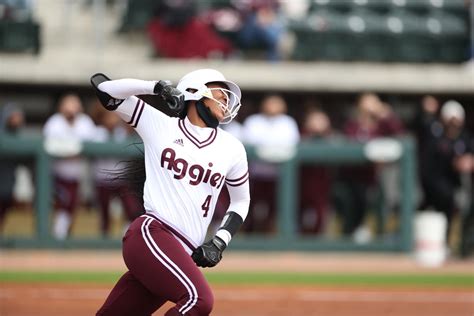 Warrens Bat Helps Aggie Softball Completes Sweep Of No 23 South