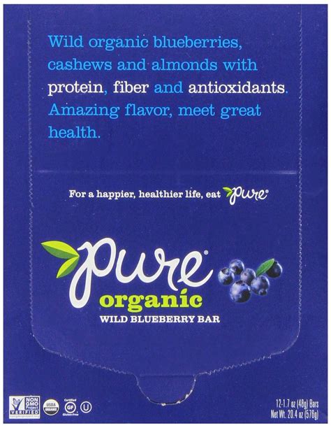 Pure Organic Wild Blueberry Bar Packaging