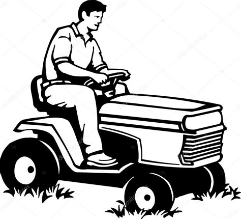 Riding Lawnmower Stock Vector By Alliedcomputergraphics