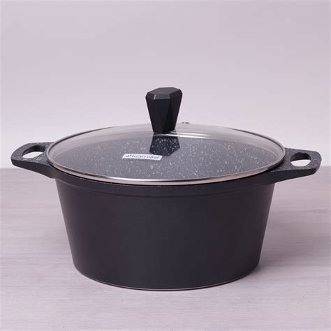 Кастрюля Kamille 4л из литого алюминия с крышкой и антипригарным ...